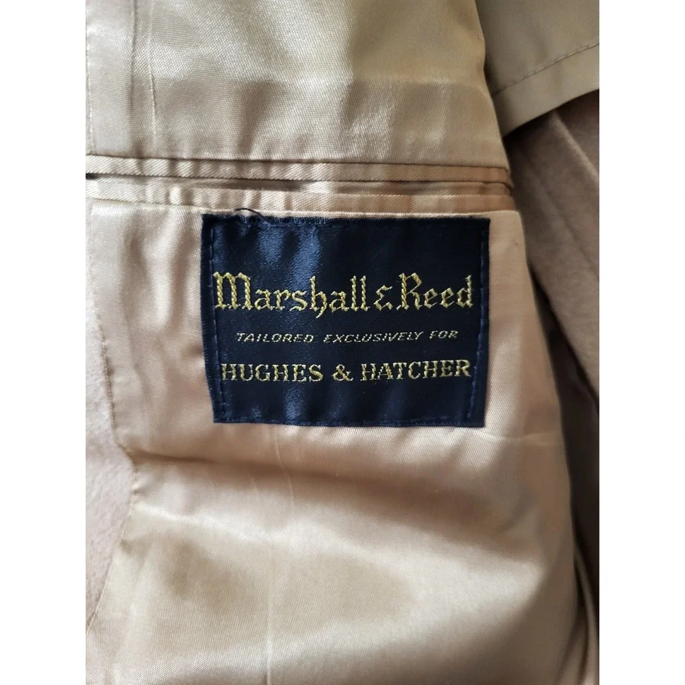Vtg Marshall & Reed Beige 100% Camel Hair 2 Button Sportcoat Suitcoat Sz 40